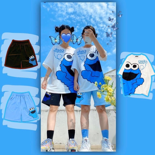 [18 mẫu] Set hoạt Hình Xinh Xắn/Short in+Overtee 3D