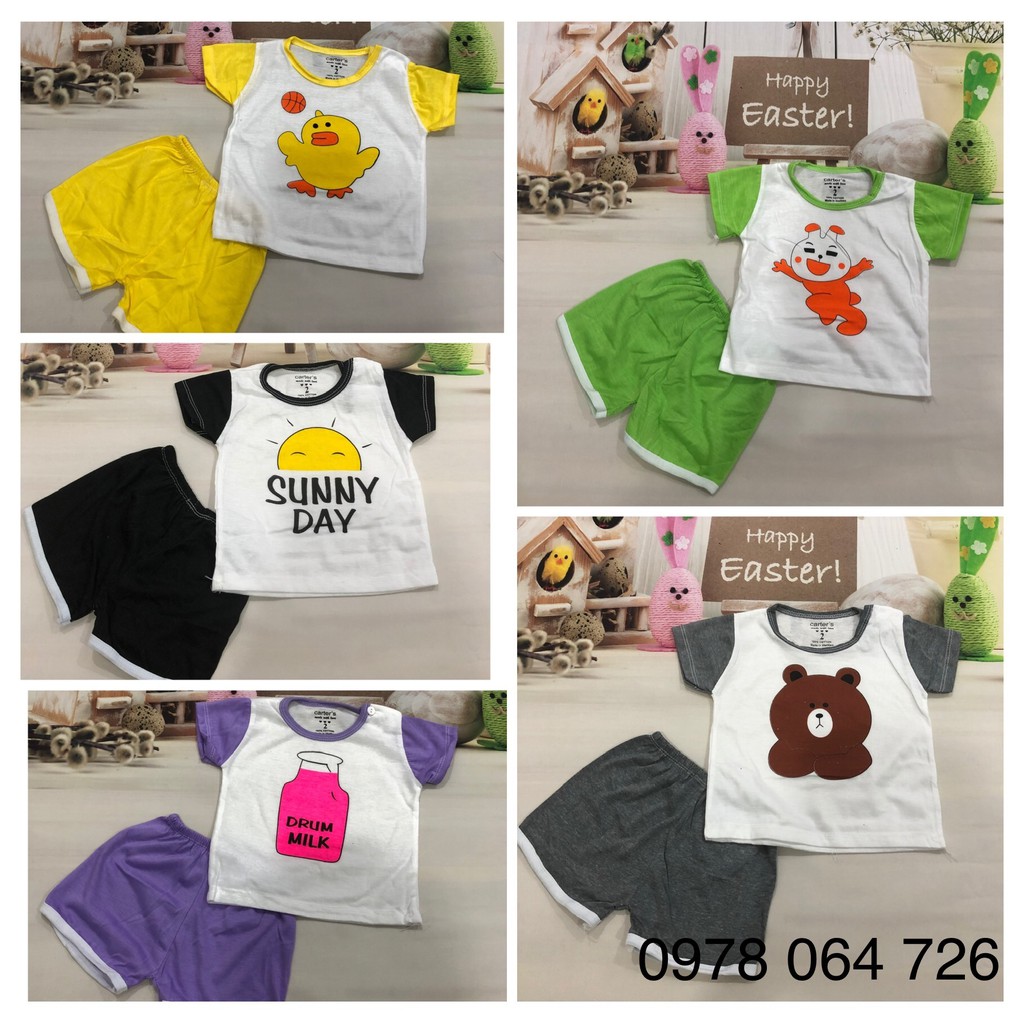(XẢ KHO) Bộ cotton cho bé cực yêu