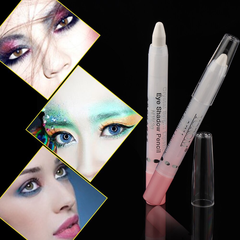 [Hàng mới về] Bút Kẻ Mắt Màu Trắng Ánh Nhũ Dạng Xoay Chống Thấm Nước Dành Cho Nữ