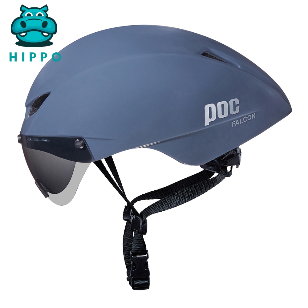 Mũ bảo hiểm xe đạp thể thao Poc Falcon siêu nhẹ bóng màu xám xi măng chính hãng - HIPPO HELMET