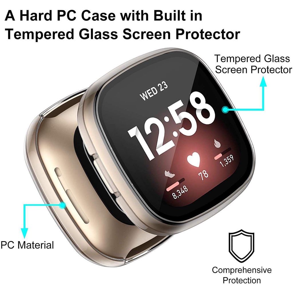 Vỏ PC Cứng Bảo Vệ Cho Fitbit Versa 3 / Sense