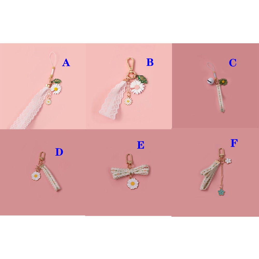 Móc khóa mặt hoa cúc hoa hướng dương nhỏ đáng yêu thời trang treo trang trí túi xách xe hơi chìa khóa mới làm quà tặng