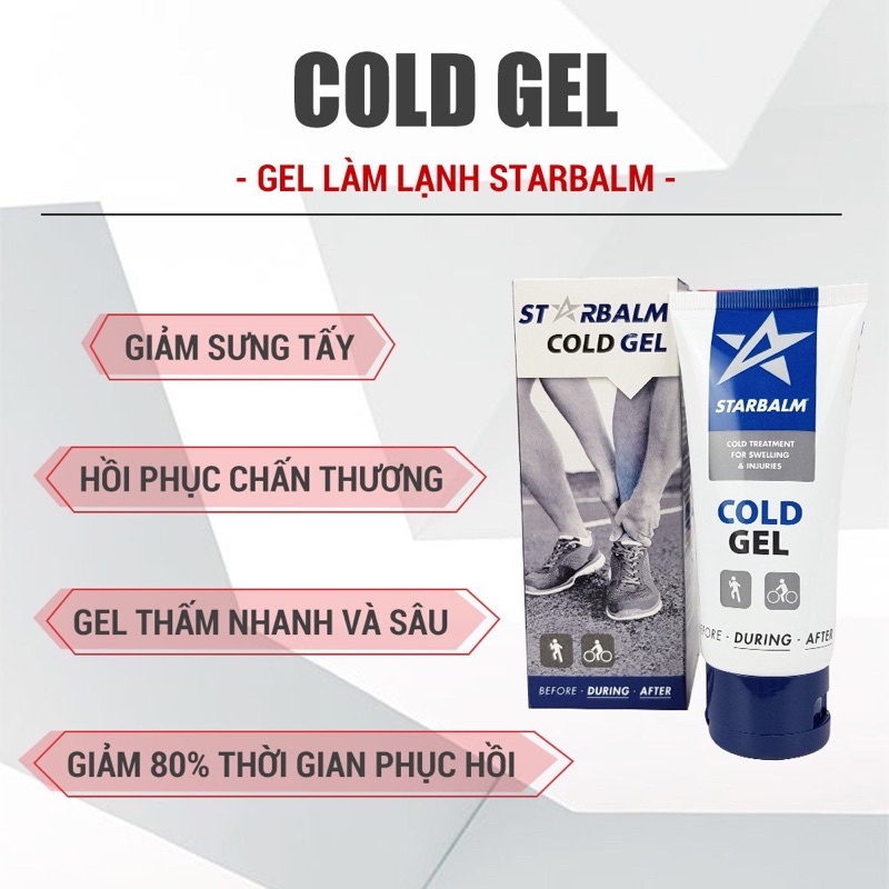 Gel làm lạnh thể thao STARBALM COLD GEL dùng trong và sau khi chơi thể thao 100ml