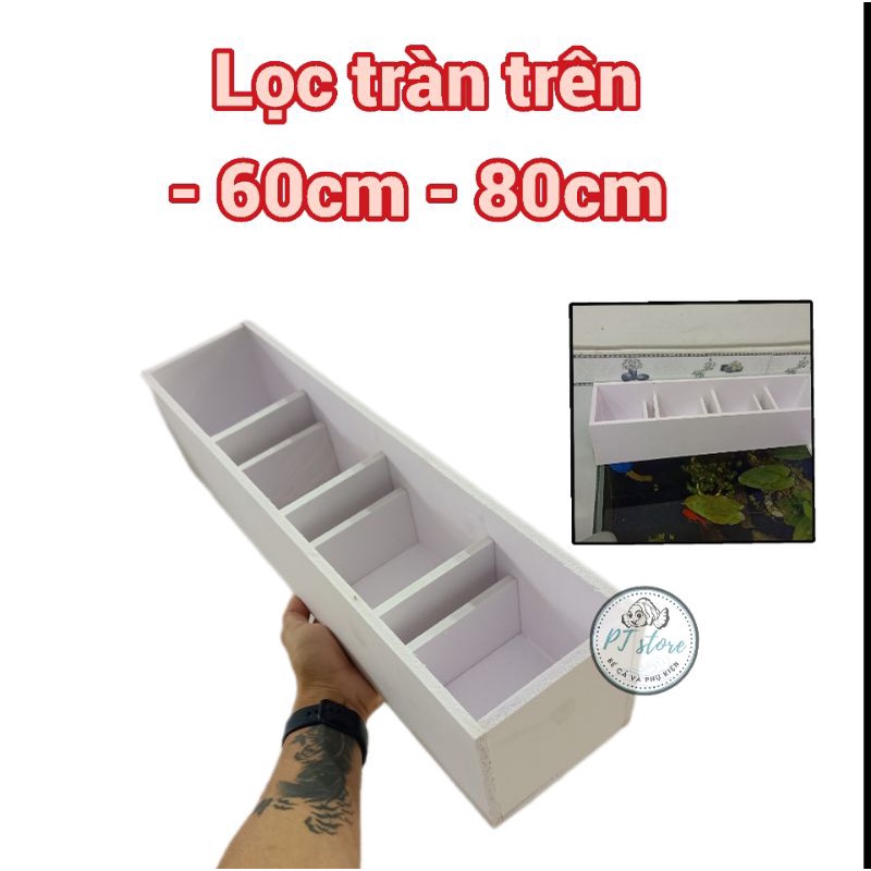 Lọc tràn trên bằng fomex cho hồ cá cảnh từ hồ 60 cm đến 80cm