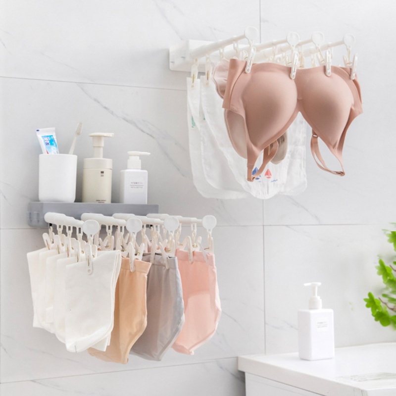 Giá Phơi Quần Áo Gắn Tường 20 Ngăn Tiết Kiệm Không Gian Tiện Dụng Cho Nhà Tắm