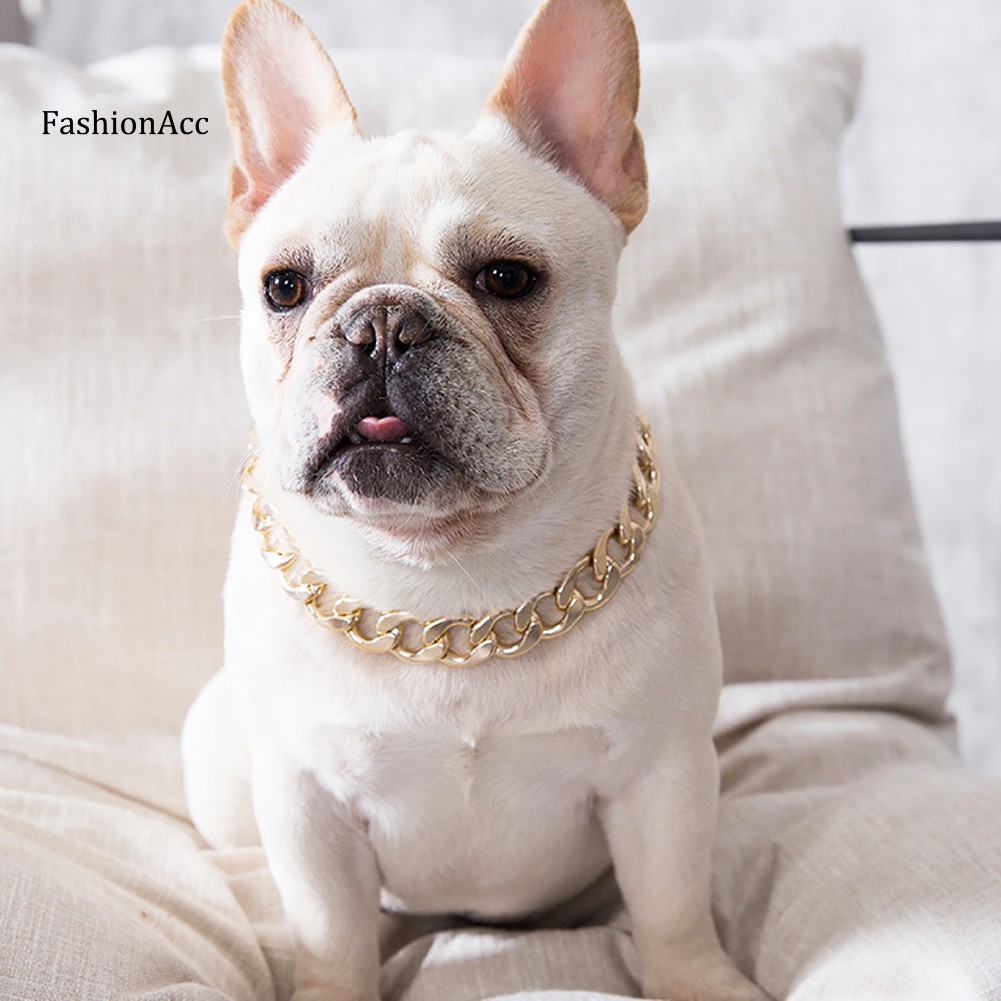FHAC_Plastic Adjustable Dog Collar Necklace Pet Accessory for Teddy Pitbull Bulldog