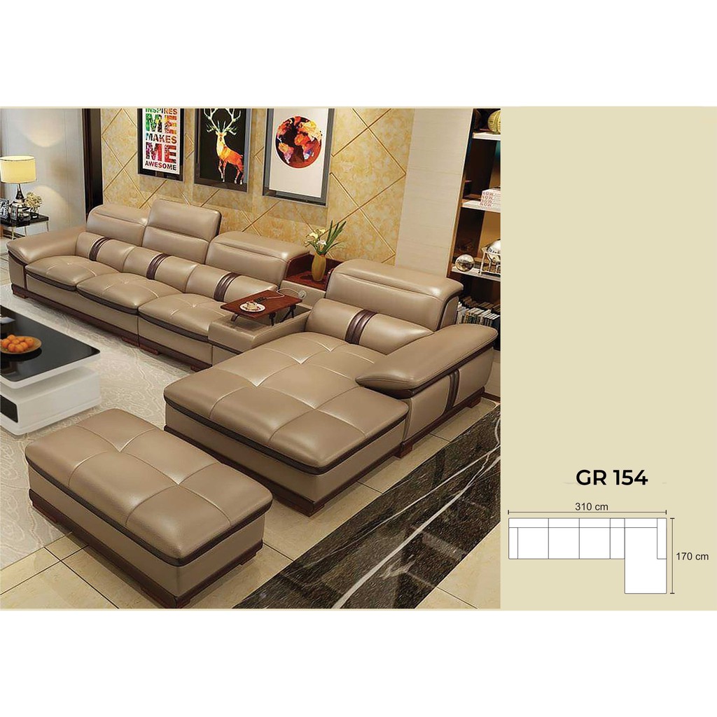 Bộ sofa góc thư giãn cao cấp GR-154