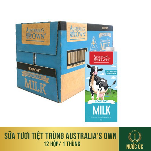 SỮA TƯƠI OWN ÍT BÉO / LOW FAT THÙNG 12H/1L DATE mới nhất