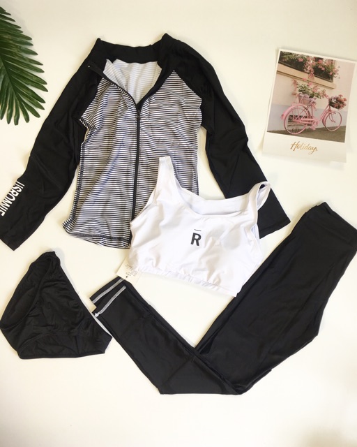 Đồ bơi tay dài khoá kéo quần dài mẫu mới(kèm hình thật) | BigBuy360 - bigbuy360.vn