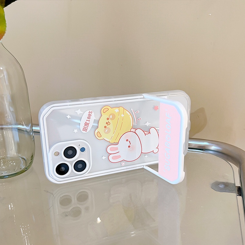 Ốp Điện Thoại Silicon Có Giá Đỡ Ẩn Cho iphone 13Promax 12Pro 11 / 6 / 7 / 8plus xs