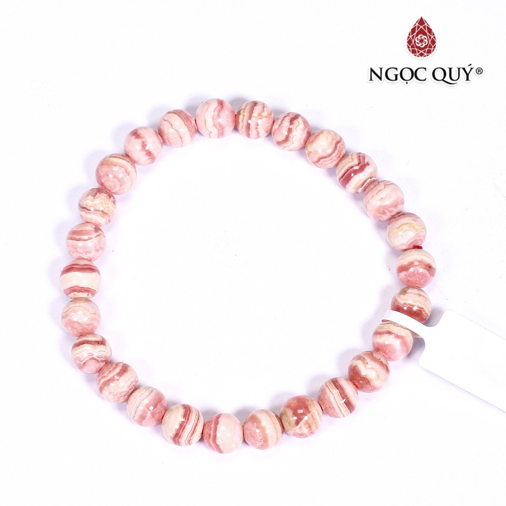 [Mã FARSBRT51 giảm 20k đơn từ 0Đ] Vòng đá đào hoa rhodochrosite - Ngọc Quý