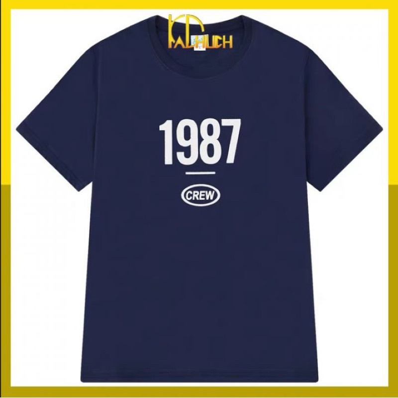 Áo thun tay lỡ form rộng 1987 CREW, vải cotton dày dặn hàng bao đẹp