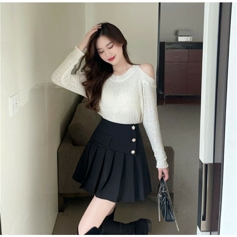 Chân Váy Xếp Ly 3 Cúc 🥰Chân Váy Xếp Ly Theo Phong Cách Hàn Quốc🥰