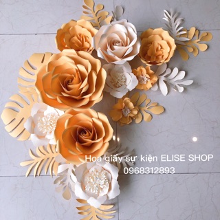 set HOA GIẤY trang trí spa rẻ bền đẹp ( có hướng dẫn khách tự gắn)