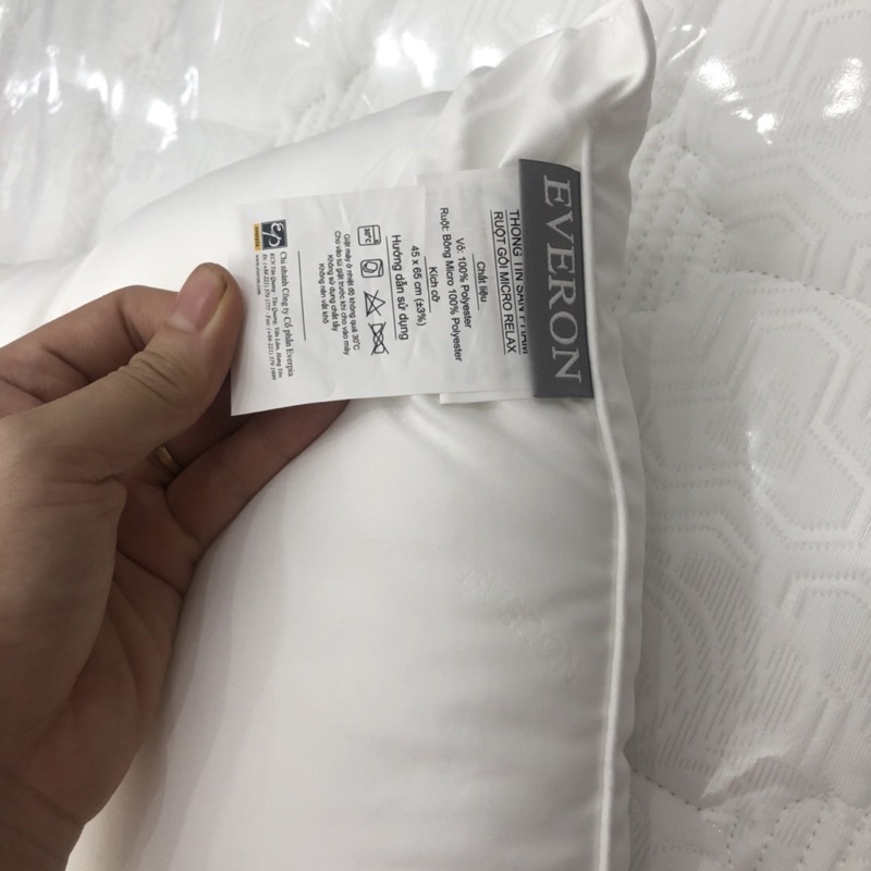 Ruột Gối Thư Giãn Massage Cổ Everon Bông Micro Siêu Mềm 45x65