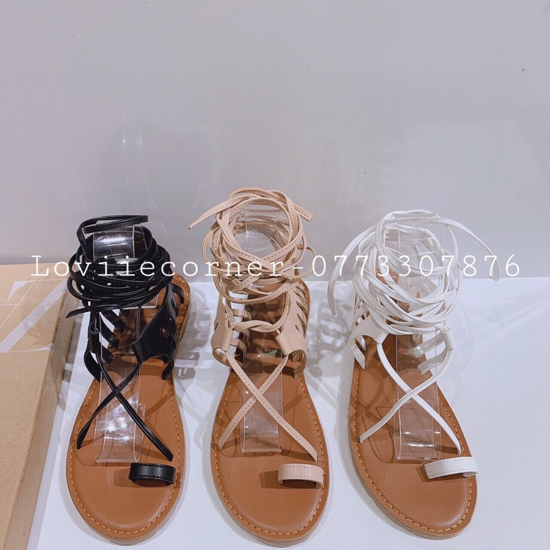 SANDAL NỮ CHIẾN BINH LOVIIECORNER - SANDAL XỎ NGÓN QUAI CHÉO - GIÀY SANDAL NỮ ĐI BIỂN DÂY BUỘC S210515