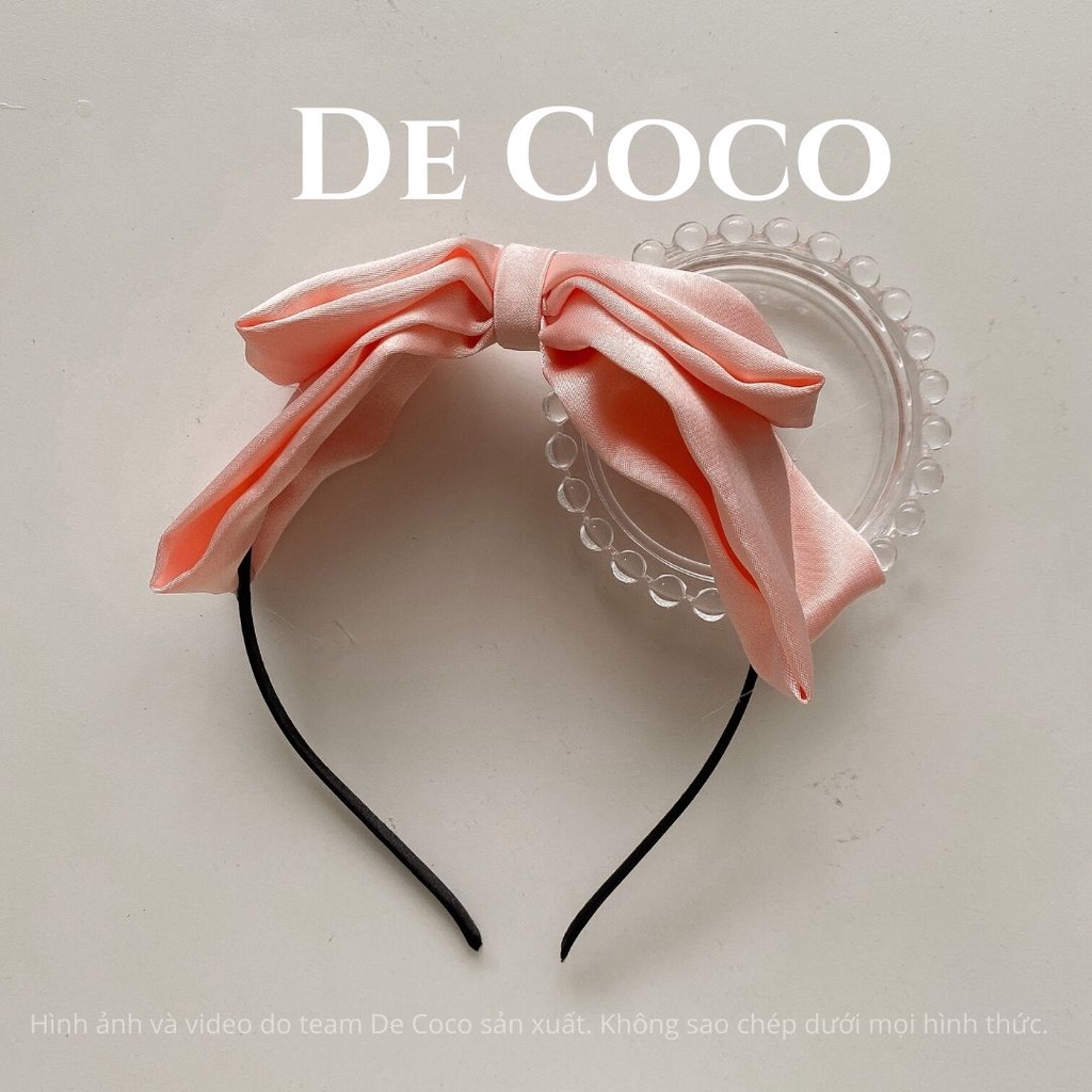 Bờm nơ lụa satin Naomi De Coco decoco.accessories