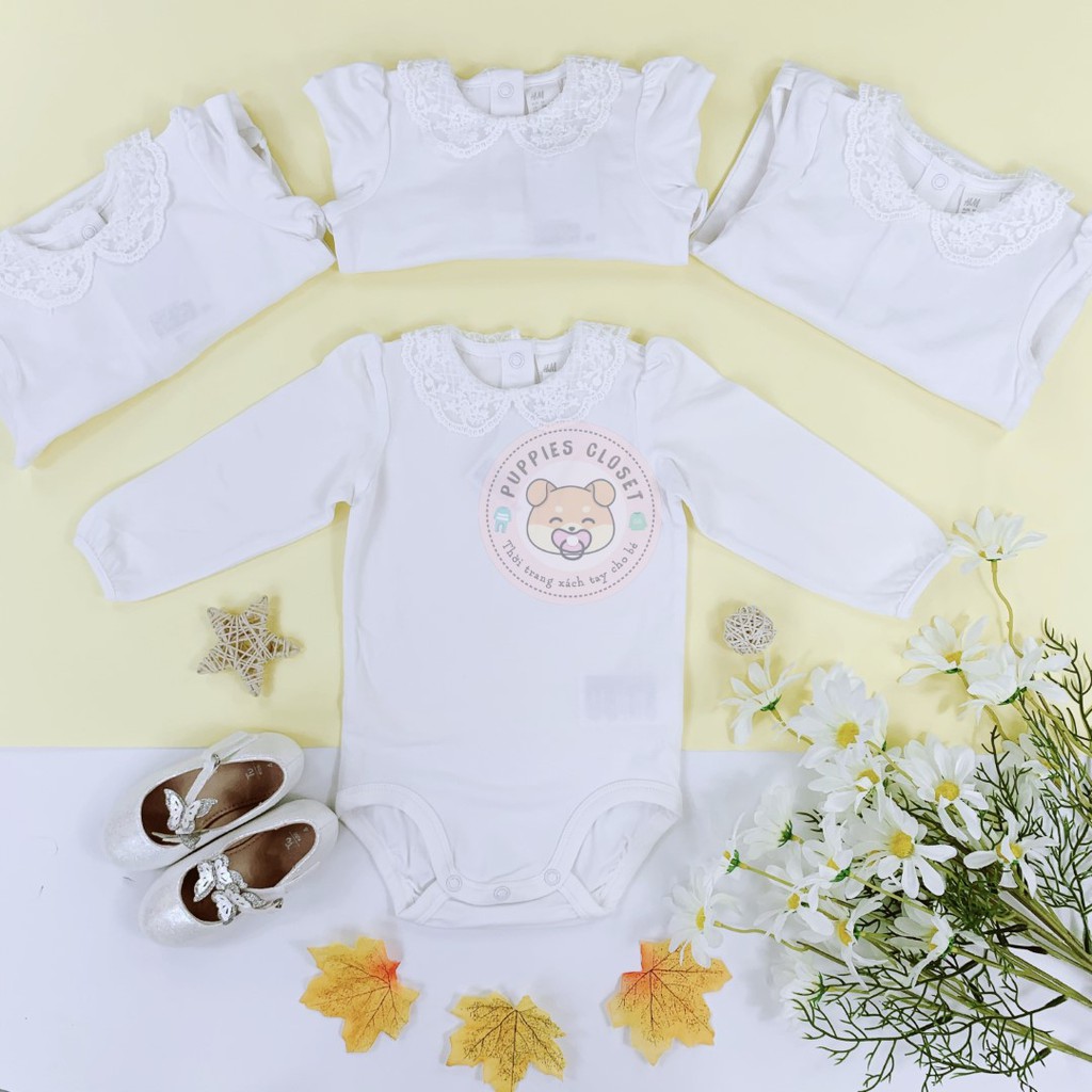 [PUPPIES CLOSET] Bodysuit dài tay màu trắng HM | BigBuy360 - bigbuy360.vn