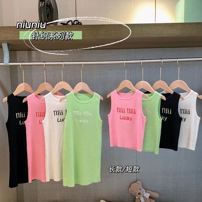 Đầm Hai Dây In Chữ Thiết Kế Mới Thời Trang Mùa Hè Dành Cho Bé Gái