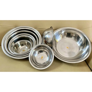 Thau inox 430 đáy bầu size 18-26cm