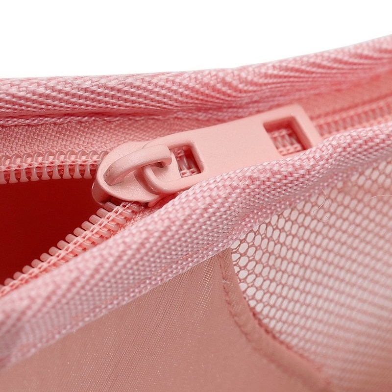 1 Túi Đựng Cọ Trang Điểm Trong Suốt Chống Nước Có Khóa Kéo Tiện Dụng Cho Nữ