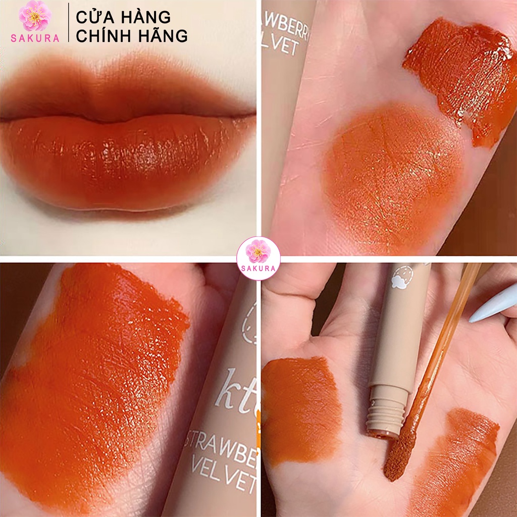 Son kem lì bóng tint môi Kte dưỡng ẩm màu nhung mịn cute trang điểm học sinh nội địa trung SAKURA