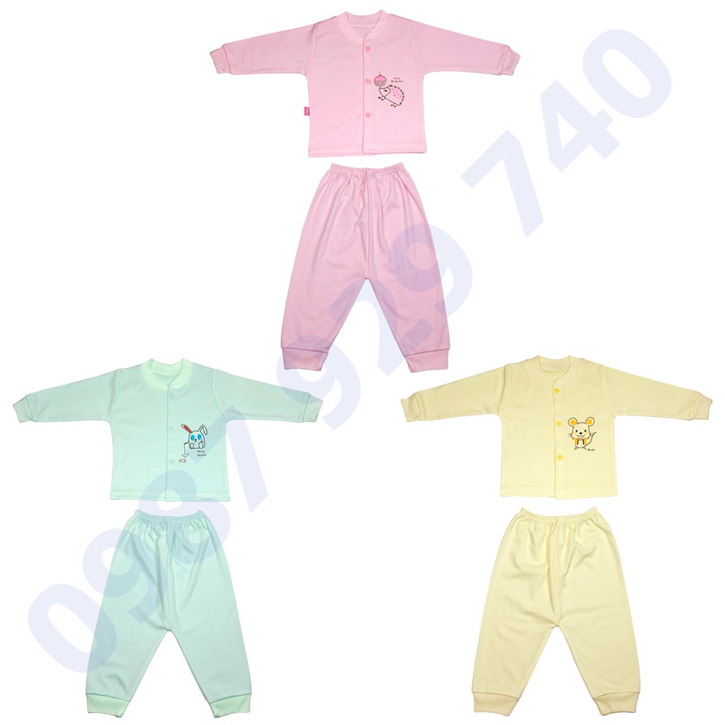 Bộ quần áo thu đông cao cấp chất nỉ mềm mịn cho bé trai, bé gái từ 3-13kg -1BNM bộ quần áo cho bé, quần áo thu đông