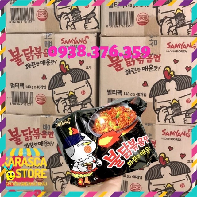 Mì Cay Hàn Quốc,Mì Cay Samyang Khô Gà Đen Lốc 5 Gói 140gr | BigBuy360 - bigbuy360.vn