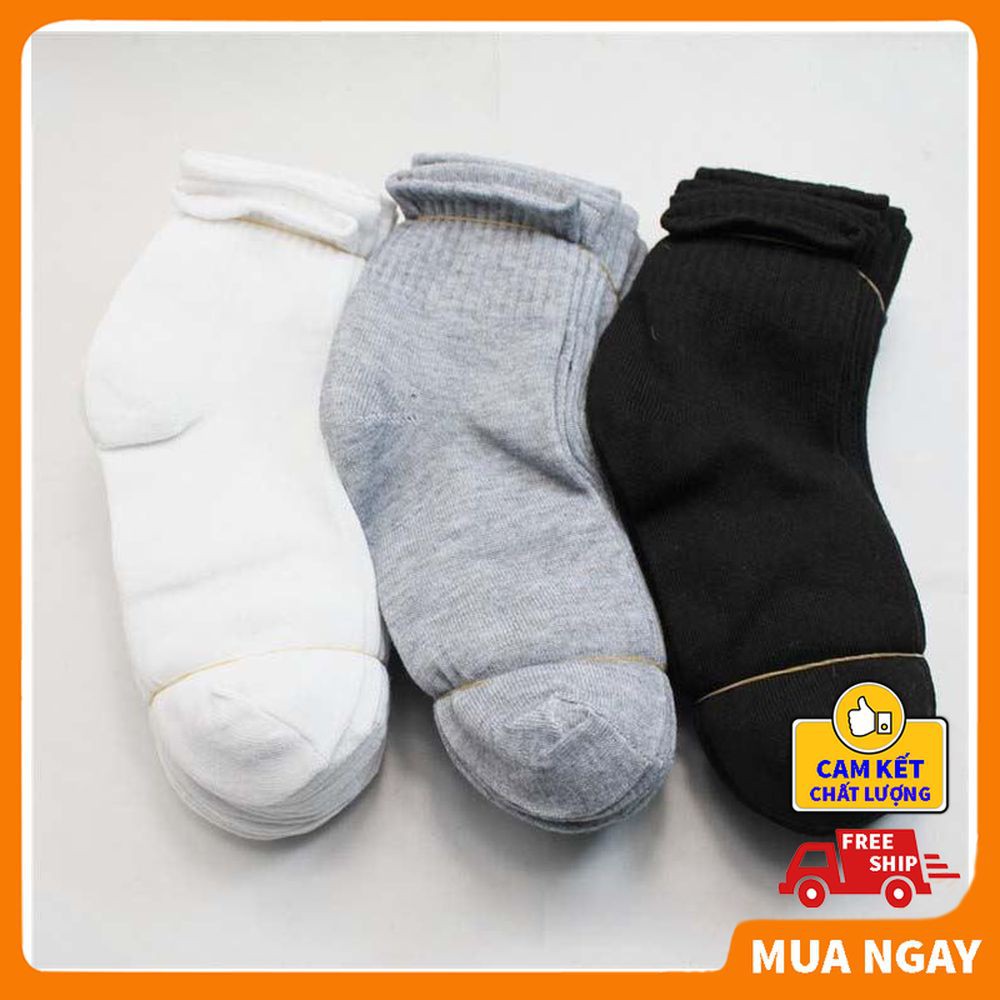 Combo 2 đôi tất nam nữ thấm hút mồ hôi co dãn thỏa mái phân loại cổ thấp cổ cao