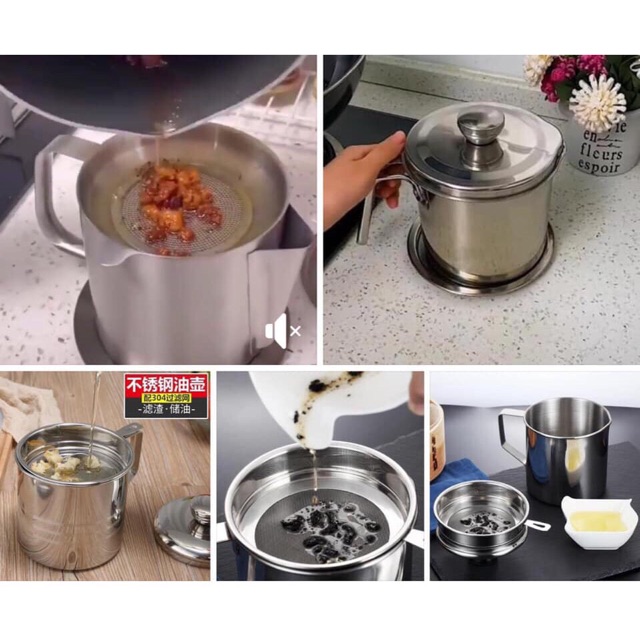 BÌNH LỌC DẦU ĂN INOX