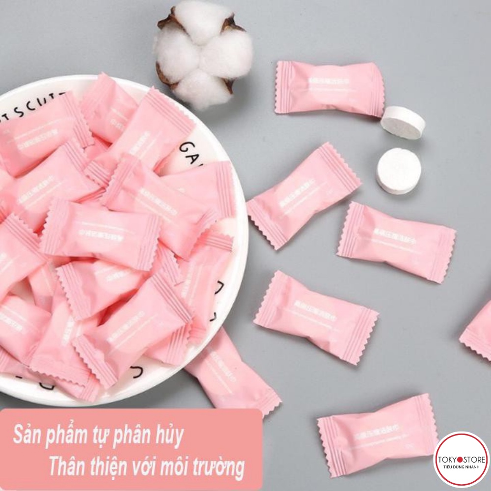 Khăn Giấy Nén Dạng Viên Kẹo Cao Cấp [TK046]