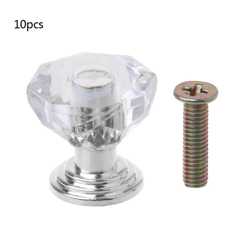 Set 10 Tay Nắm Ngăn Kéo Tủ Bằng Acrylic Tiện Dụng Cho Gia Đình