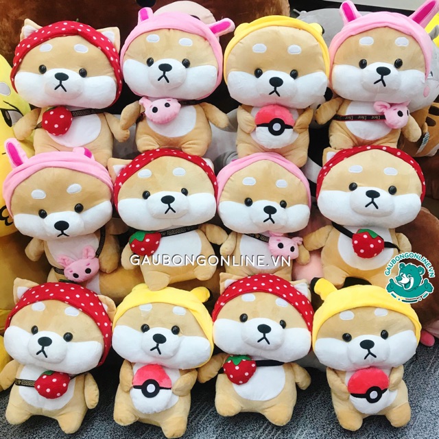 [Mã LIFESPIKE19 giảm 10% đơn 99K] Chó bông Shiba Cosplay siêu cute 40 cm