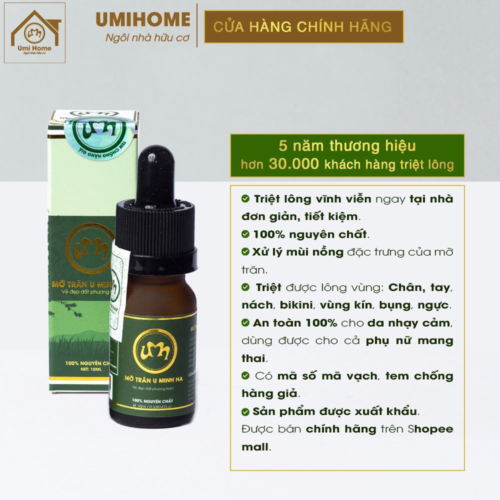 Combo Dưỡng Da UMIHOME với Bột Trái Bơ 125g và Mỡ Trăn U Minh Hạ 10ml hữu cơ  - Tặng Bột Yến Mạch 125g