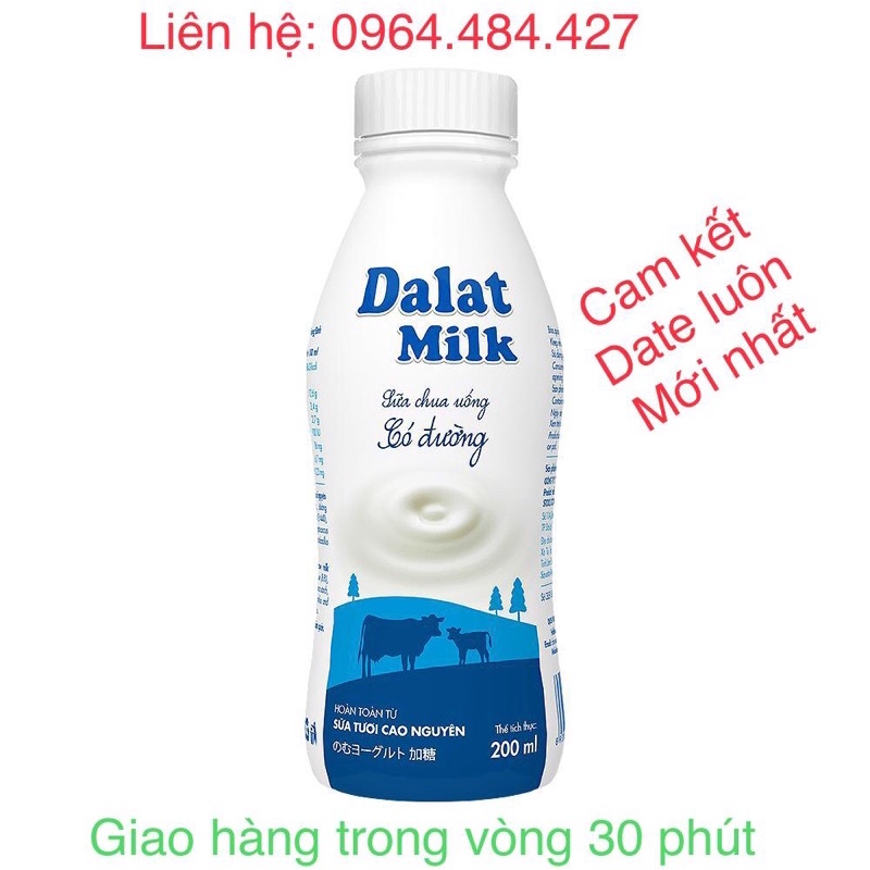 Sữa chua uống có đường dalat mlik 200ml