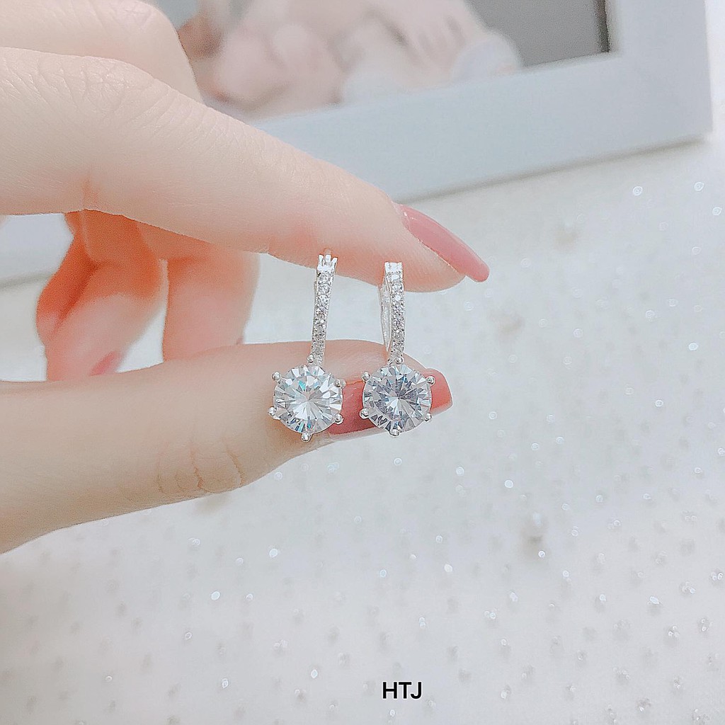 BÔNG TAI NỮ BẠC TA GẮN ĐÁ CỰC XINH