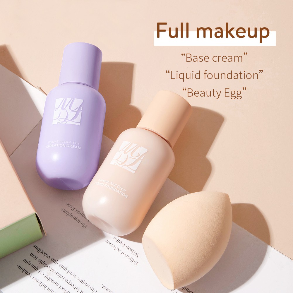 (Hàng Mới Về) Set Kem Lót Và Kem Nền Dạng Lỏng Trang Điểm 3 Trong 1 Gecomo | BigBuy360 - bigbuy360.vn