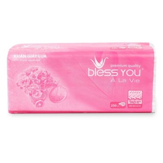 Combo 10 gói khăn giấy bless you cao cấp 250 tờ