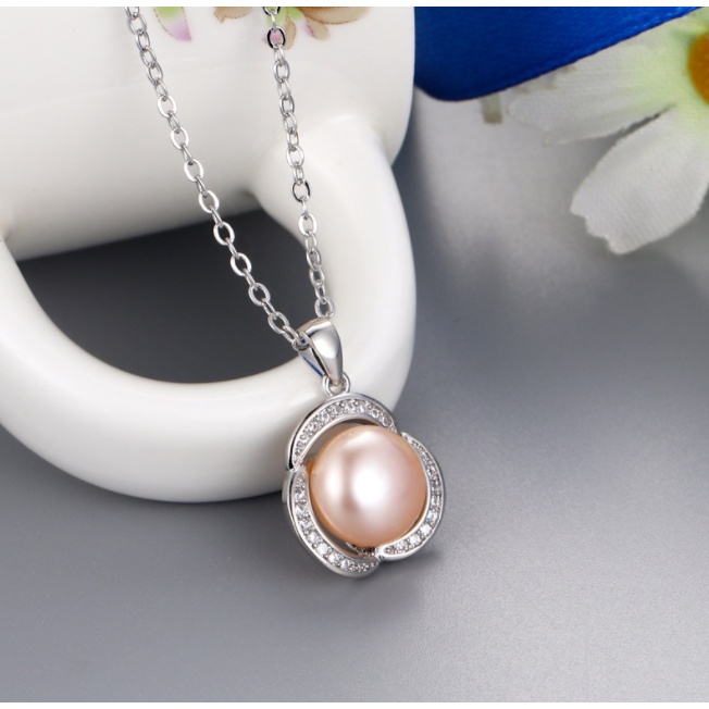 Mặt Dây Chuyền Ngọc Trai Hạt 10ly Bạc S925 Thời Trang, Dễ Thương Cho Nàng - Trường Thịnh Ngọc Trai