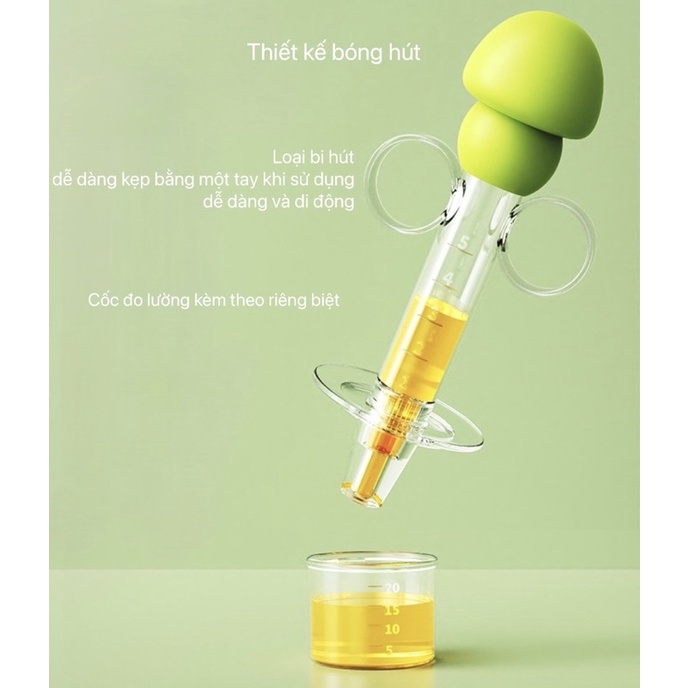 Bộ dụng cụ bón thuốc silicone có hộp đựng mềm mại, bón sữa, bón nước trái cây cho trẻ em siêu tiện lợi