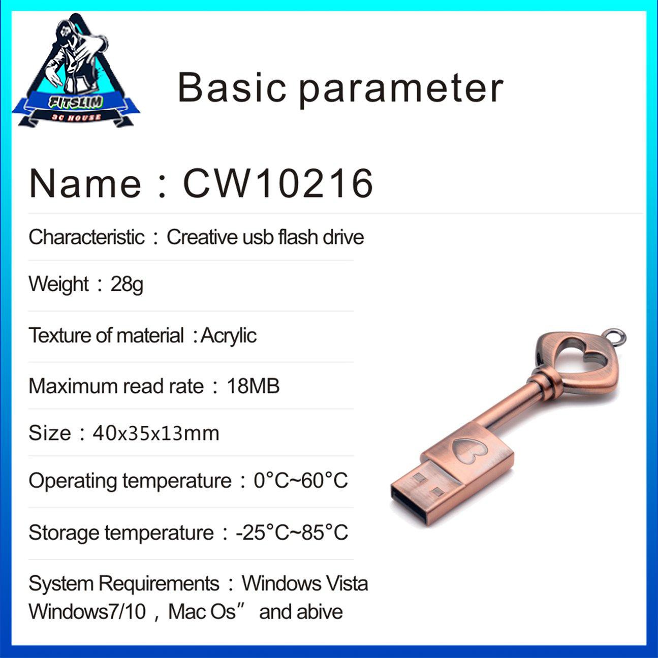 Hình dạng khóa sáng tạo di động Giao diện USB2.0 Ổ đĩa flash USB nhỏ