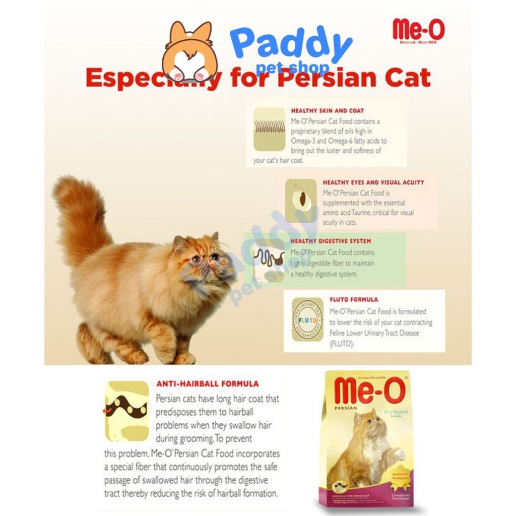 Hạt Me-O Persian Cho Mèo Lông Dài 1.1kg