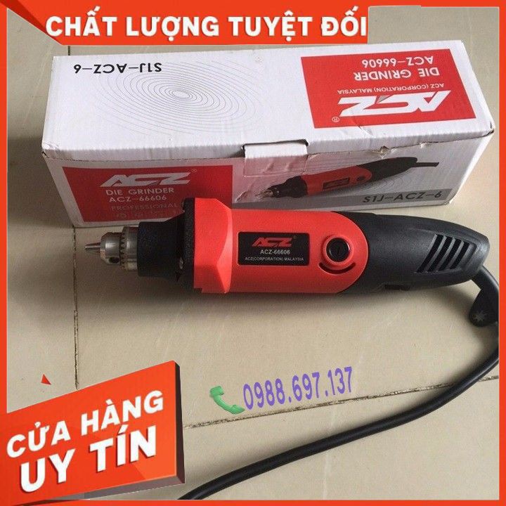 [DALE SỐC] Máy khoan mài đa năng ACZ - 66606 400W - máy khoan thân thẳng 6li - BMK.AZC.66606