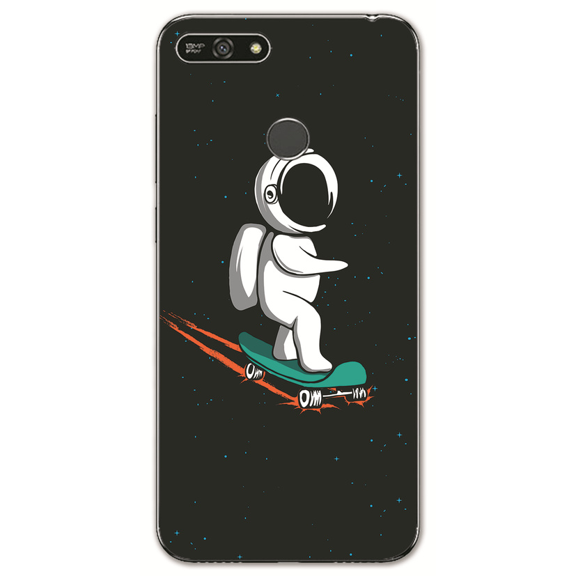 Huawei Y7 Prime 2018/Honor 6X 6C /GR3 GR5 2017/Enjoy 6 6S 5 5S Y6 Pro INS Cute Cartoon Astronaut Soft Silicone TPU Phone Casing Lovely Starry sky Case Back Cover Couple