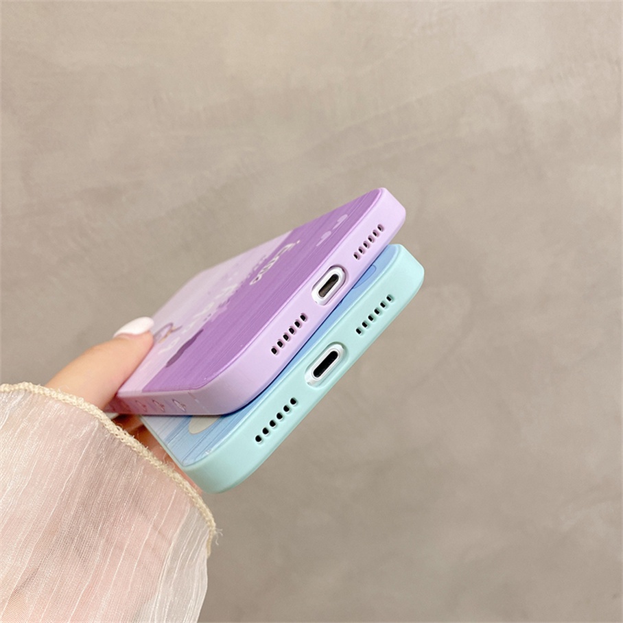 Ốp điện thoại mềm họa tiết màu nước trang trí bên hông cho For iPhone 13 12 11 Pro Max SE 2020 X XR XS Max 7 8 6s Plus