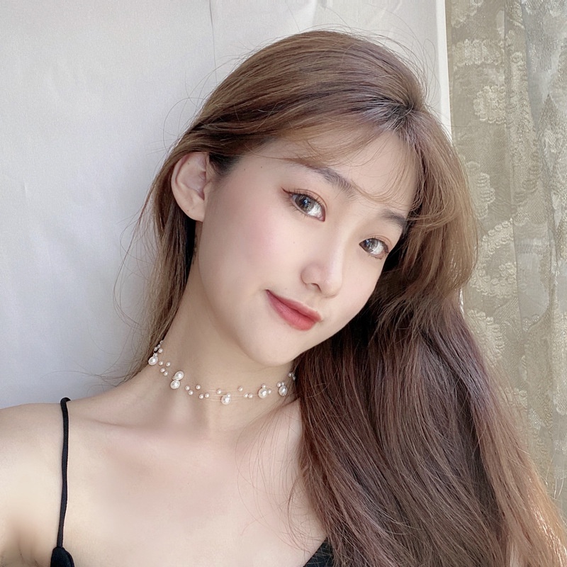 Dây chuyền chocker hạt trai, Vòng cổ nữ mặt tròn hạt trai tiểu thư Her Accessories C39