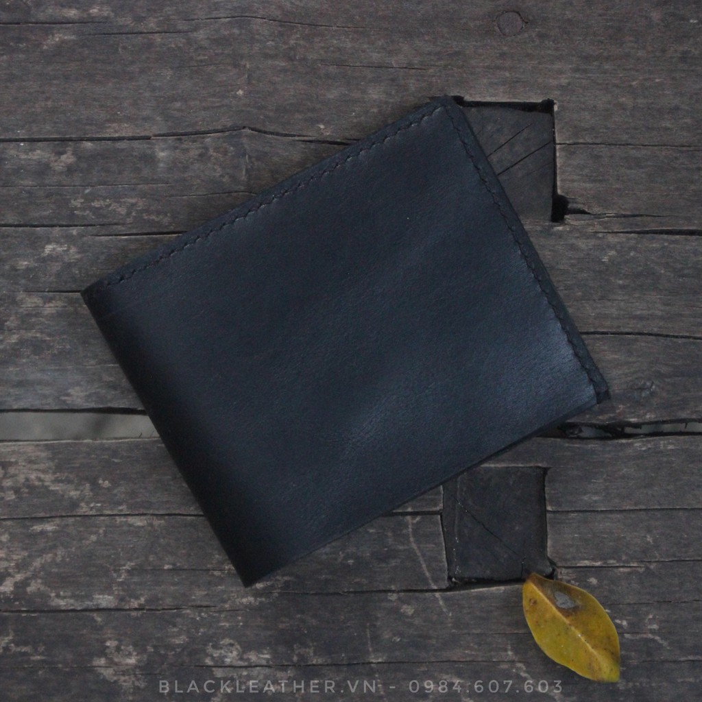 Ví Da Bò Thật ( handmade) - Black-01