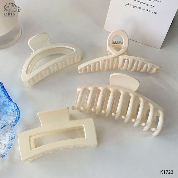 Kẹp tóc càng cua nhiều kiểu trắng sữa phong cách sang trọng Orin K1723