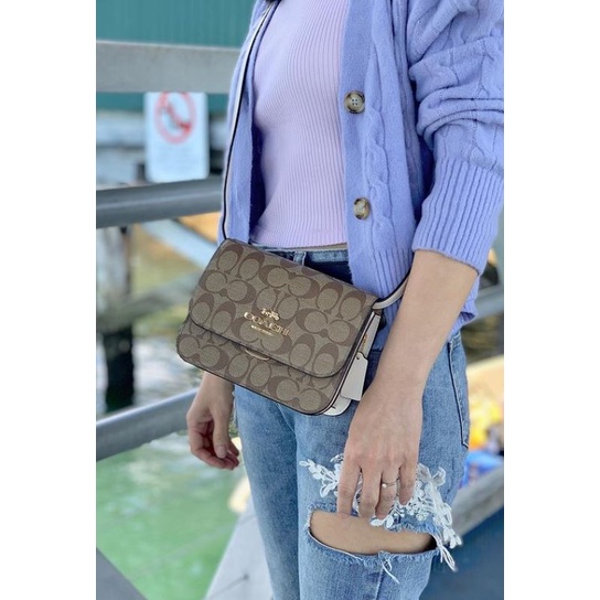 Coach Mini Brynn Crossbody In Signature Canvas-hàng chính hãng