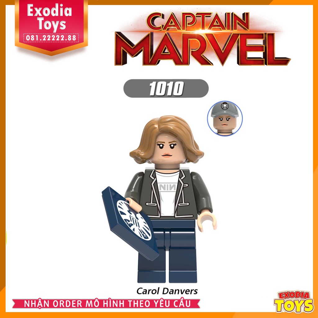 Xếp hình Minifigure Siêu anh hùng Đại uý Marvel và các siêu phản diện  - Đồ Chơi Lắp Ghép Sáng Tạo - X0226